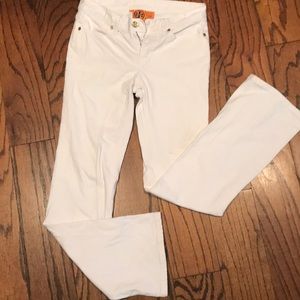 Tory Burch White Bootcut Jeans